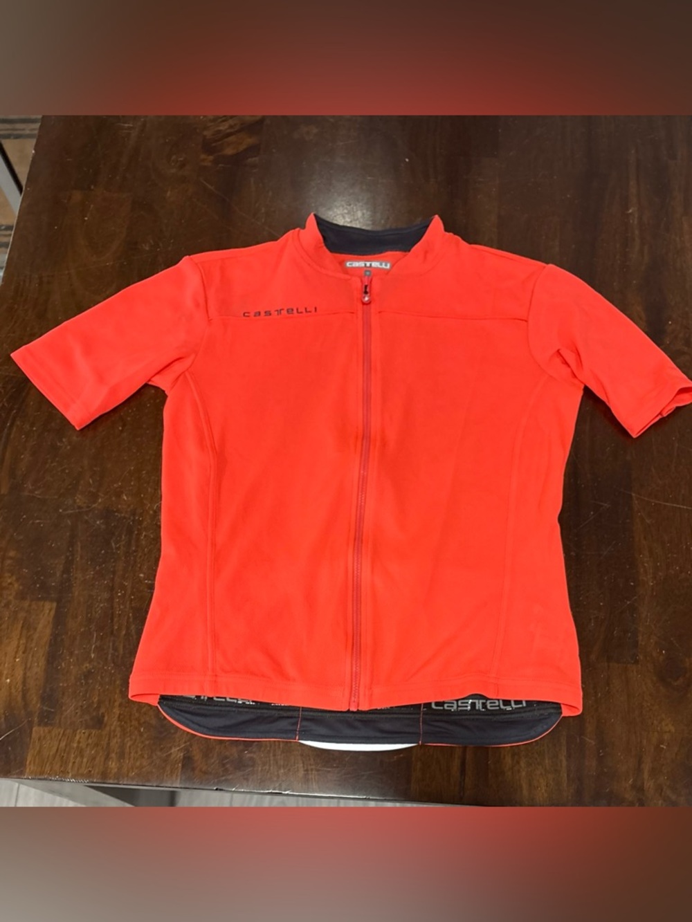 Castelli Neon Orange Short Sleeve Cycling Jersey Women’s Size M